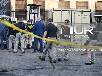 Multiple Vehicles Were Set On Fire In An Arson Attack In A Parking Lot With NYPD Vehicles On Myrtle Avenue And DeKalb Avenue