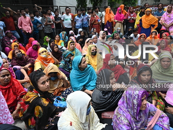 Garments Workers Protest For Unpaid Wages In Dhaka.