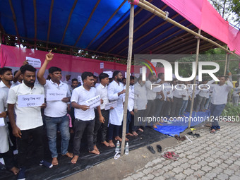 AAMSU Protest Against Eviction Drives In Assam 