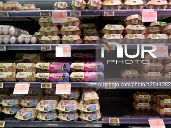 Egg Section In Italian Supermarket