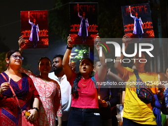 Junior Doctors And Citizens Hold Protest March Over RGKar Rape And Murder Case Kolkata,Westbengal/India