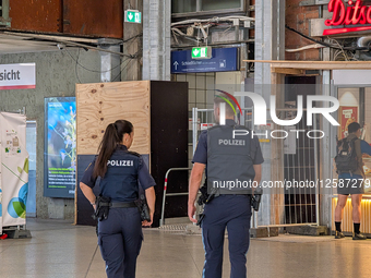 Police Patrol At Munich Main Station