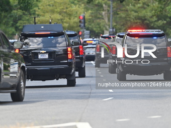 United States President Donald J. Trump Departs The White House En-Route Trump National Golf Club