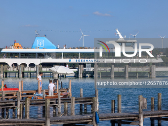 Lake Starnberg With Ferry Seeshaupt