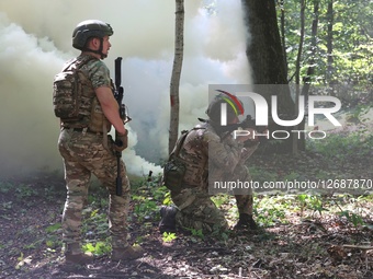 Training of infantry of Ukraine's 13th Khartiia Brigade