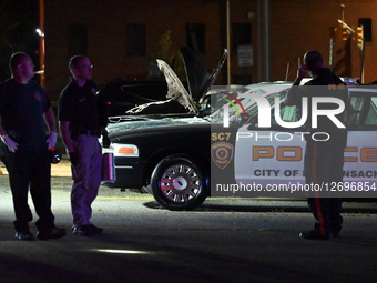 Multiple Police Vehicles Were Reportedly Set On Fire In A Parking Lot Near The Bergen County Islamic Center