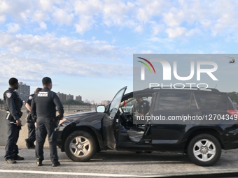 Person Jumps Into Water Near George Washington Bridge In New York City