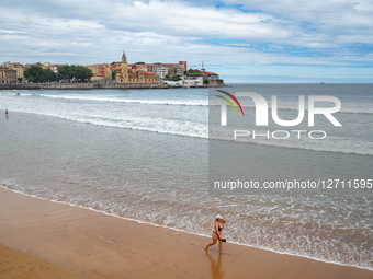 Beach Scenes In Northern Spain.  