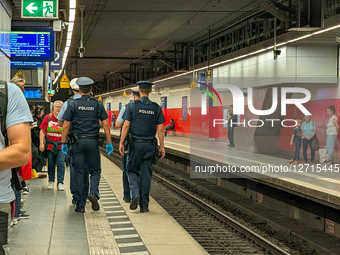 Police Officers On Platform At Munich Central Station