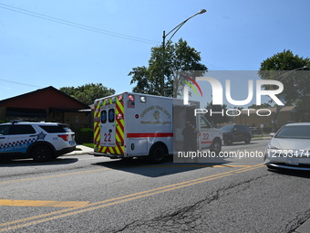 Chicago Police Officers Work The Scene Where A 2-year-old Boy Fatally Shot Himself In The Face Inside Of A Residence On The 300 Block Of E. 87th Street