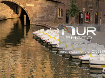 Romantic Moment On Canal Boats