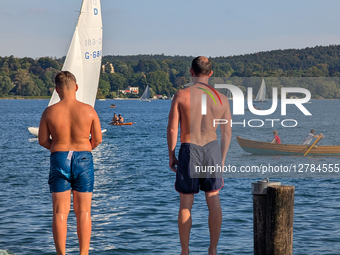 Swimming And Relaxation At Lake