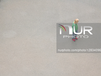 Walking On Grey Ground