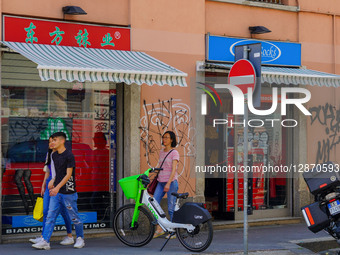 People On Street In Chinatown Milan