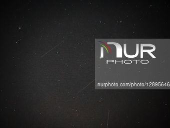 Comet Lemmon and Orionids over Ukraine's Kuialnyk Estuary