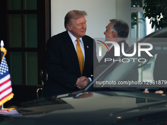 President Trump Greets Hungary Prime Minister