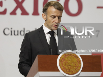 Emmanuel Macron, President Of France, Meets With Claudia Sheinbaum, President Of Mexico 