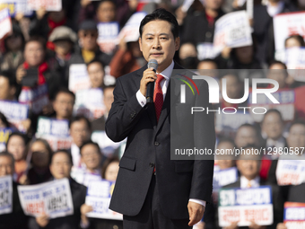 Rally At National Assembly Demands Recovery Of 740 Billion Won From Daejang-dong Scandal And Denounces Prosecutorial Pressure