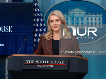 White House Press Secretary Karoline Leavitt Takes Questions At The White House Press Briefing 