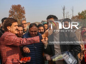 Bharatiya Janata Party Supporters Celebrate Lead In The Bihar State Elections