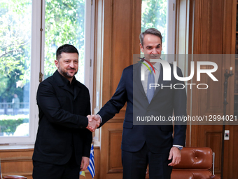Kyriakos Mitsotakis Meets Volodymyr Zelenskyy
