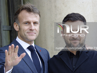 President Zelensky Meets President Macron For A Project Of Ukrainian Combat Aircraft Equipment