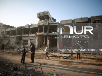 Aftermath Of Israeli Airstrike In Gaza, Palestine