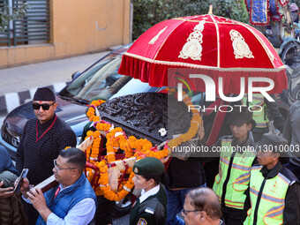 Historic Toran Restored To Kumari House In Kathmandu, Nepal