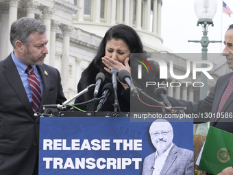 DC: Jamal Khashoggi’s wife Hanan Elatr Khashoggi hold a Release the Transcript  press confrence