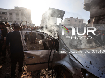 Aftermath Of Israeli Airstrike in Gaza, Palestine