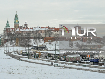 Winter Weather Arrives In Krakow With Snow And Freezing Rain Warning