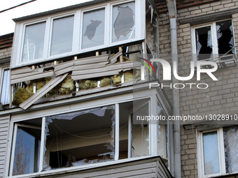 Damage from Russian drone attack on Dnipro.