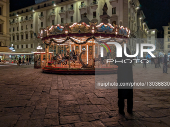 Christmas Evening Atmosphere In Florence