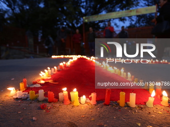 Candle Light Vigil Eve Of AIDS Day In Nepal