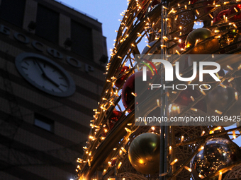 Christmas tree in Dnipro.