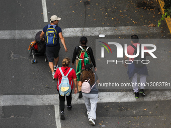 Virgin Of Guadalupe Devotees In Their Journey To Basilica Of Guadalupe