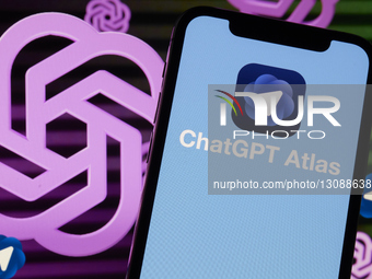 ChatGPT Atlas App Icon Displayed On Mobile Phone Screen