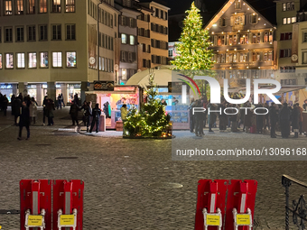 Christmas Market, Surrounded By Anti-vehicle Security Barrier