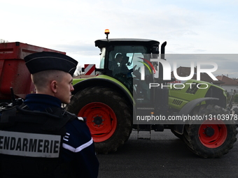 Farmers Blocked The A43 Motorway In Bourgoin-Jallieu