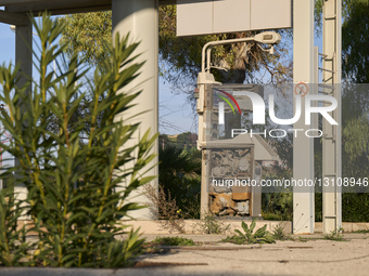 Abandoned Gas Station Canopy And Forecourt