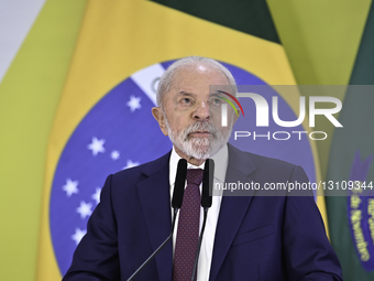 President Of Brazil Lula Da Silva Holds A Press Conference