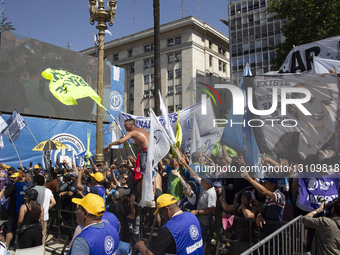 Rally In Plaza De Mayo Organized By The CGT