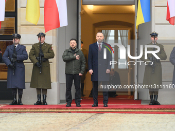 Polish President Karol Nawrocki Bilateral Meeting With Ukraine's Volodymyr Zelenskyy.