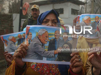 Jammu And Kashmir People’s Democratic Party Protests Against Bihar CM Nitish Kumar Over Hijab Incident