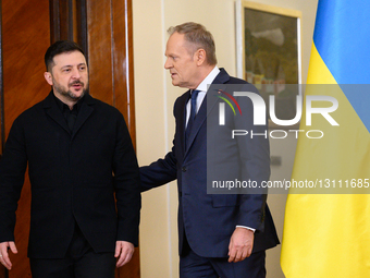 Polish PM Donald Tusk Bilateral Meeting With Ukraine's Volodymyr Zelenskyy.