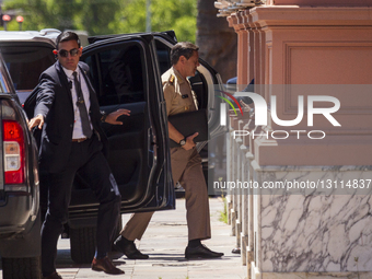Defense Minister, Lieutenant General Carlos Alberto Presti, Enters The Casa Rosada