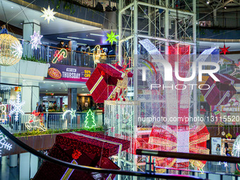 Christmas Decorations And Lights At Labim Mall, Lalitpur, Nepal