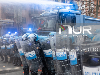 Riot During The Protest Against The Police Eviction Of The Askatasuna Social Center.