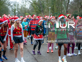 Ugly Christmas Sweater Run Organized In Amsterdam.