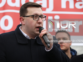 Confederation Demonstration During Volodymyr Zelensky's Visit To Warsaw